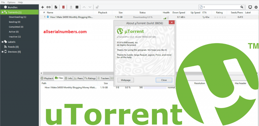 Utorrent bittorrent mainline for mac